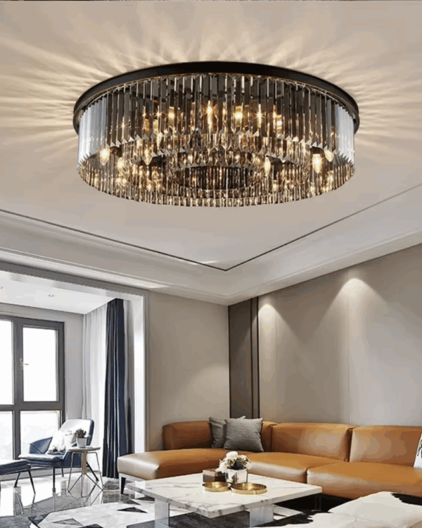 Luxury Round Modern Crystal Ceiling Light